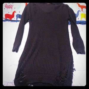 Cute distress sweater dress